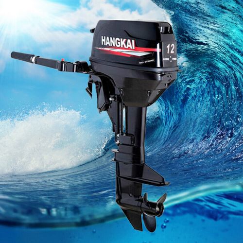 Hangkai 169cc outboard motor heavy duty 12hp 2-stroke boat engine manual start