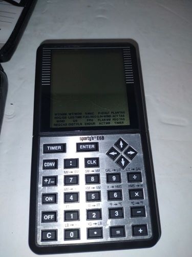 Sporty’s electronic e6b flight computer calculator with case manual reference