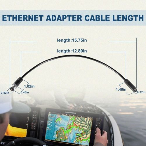 720074-12 as ec qde 12 ethernet adapter cable for humminbird helix 7 g2n &amp; g3n