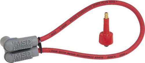 Msd; 18&#034;; red; super conductor 8.5mm coil wire; with 90&amp;deg; treminals