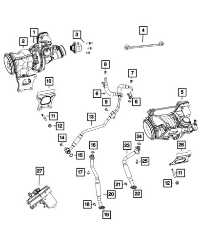 Genuine mopar o ring 68517707aa