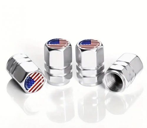 American flag tire valve stem caps 4pcs universal for cars suv united states