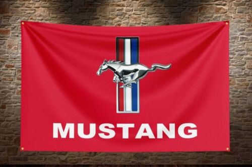 Mustang workshop/mancave advertising fan flag/banner