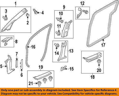 Honda oem 91561ta5a11 interior-upper center pillar trim clip