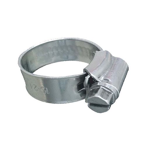 Trident marine 705-0581 316 ss non-perforated worm gear hose clamp - 3/8&#034; band -