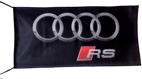 Audi-rs flag banner black landscape 5 x 3 ft 150 x 90 cm