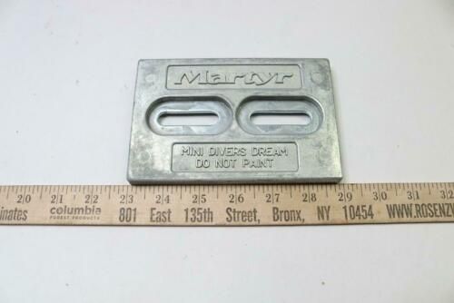 Martyr diver&#039;s dream rectangular hull plate anode zinc 6&#034; l x 4&#034; w cmdivermini