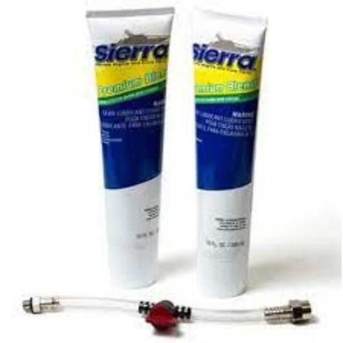 Sierra premium blend gear lube kit for marine applications with fill tube