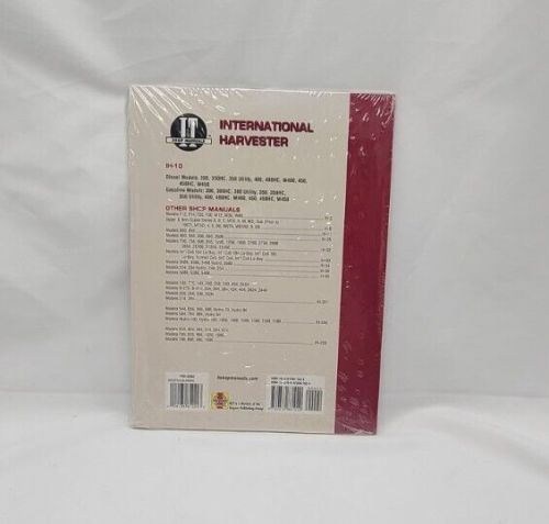 I &amp; t international harvester shop manual ih-10 new