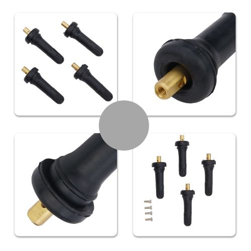 4pcs car black tpms tire pressure sensor valve stem kit for ford c-max 2012-2016