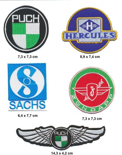 Zündapp sachs hercules patch patch b-goods set 5 pieces motorcycle racing b151-