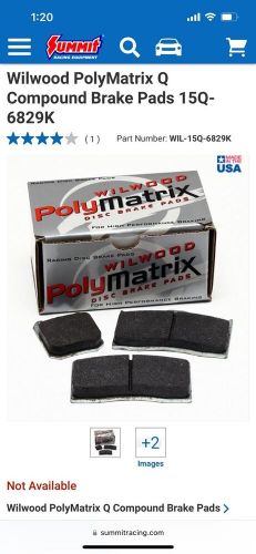 Wilwood polymatrix 15q-6829k brake pads,7420,superlite,forged superlite,fsl,fsli