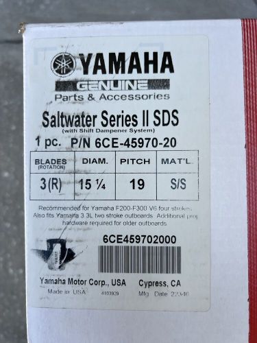 Yamaha oem propeller 6ce-45970-20-00 (rh) saltwater series ii sds