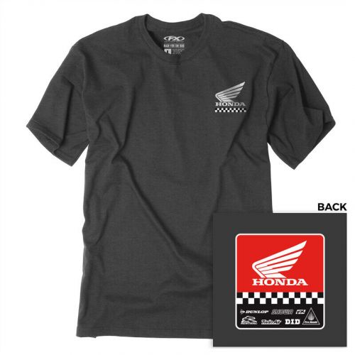 Factory effex honda starting line youth short sleeve shirt charcoal