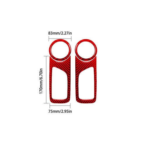 18pcs red carbon fiber interior door kit cover trim for toyota tacoma double cab