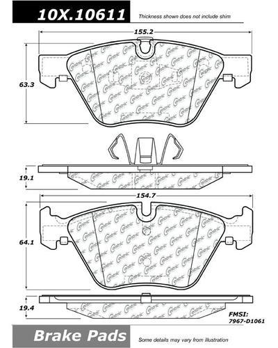 Centric 104.10611 brake pad or shoe, front