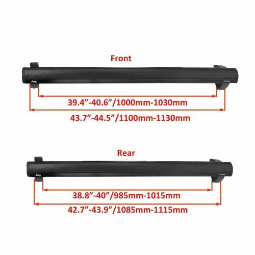 Roof rack cross bars for 2011-2021 jeep grand cherokee aluminum oe style