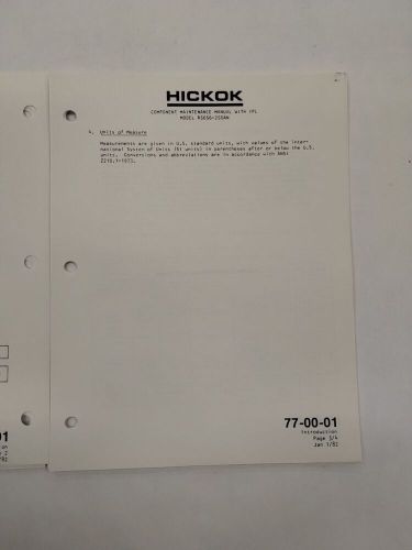 Hickok model no r5656-250an oil temperature/pressure indicators part 27-19160-1