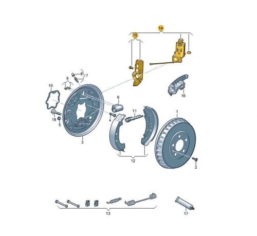 Vag servomotor for parking brake &#039;epb&#039;, left + right, 1ea927281 + 1ea927282, set-