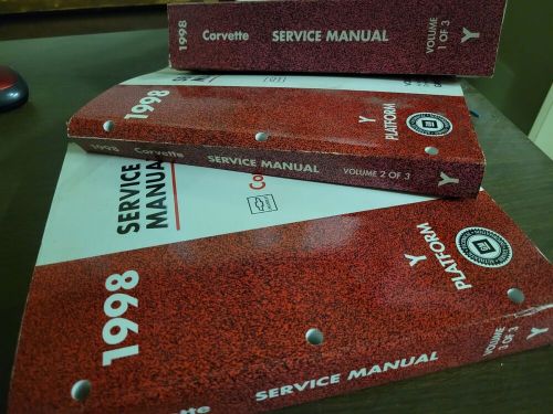 1998 chevrolet gm corvette service manuals 3 volume set