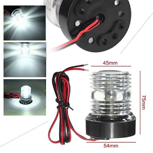 2x 360degree white marine boat yacht stern anchor navigation led light all round