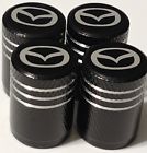 4 pc auto tire valve stem caps air dust covers car mazda wheels black silver