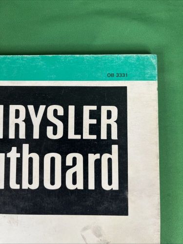 1980 chrysler outboard, 6, sailor 150 6hp + 7.5 hp service manual ob 3433 ob3433