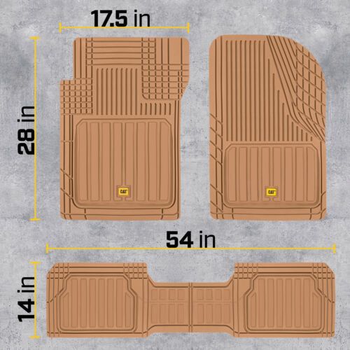 Cat automotive combo rubber car floor mats full set heavy duty liner all weather