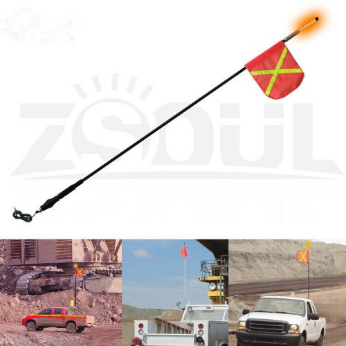 8FT Mining Buggy Whip Warning Light Safety Flag for mining/sand/off road/utv, US $85.99, image 2