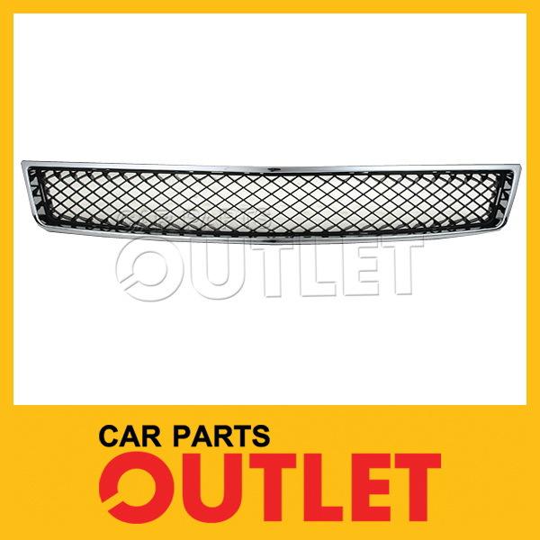 2007-2012 suburban tahoe wo offroad pkg black mesh grille chrome trim mldg lower