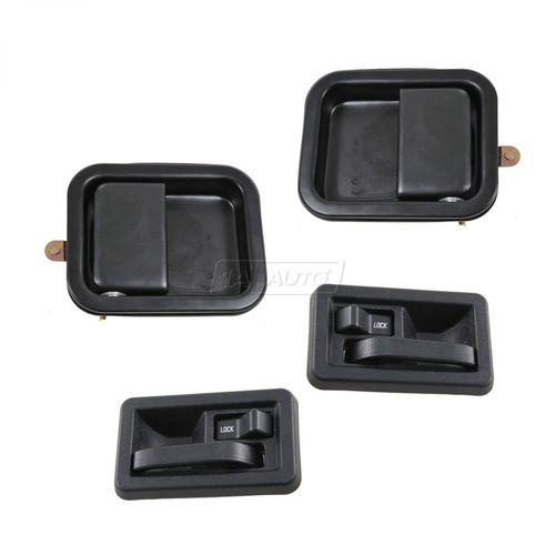 Door handle black inside & outside kit set of 4 for 97-04 jeep wrangler new