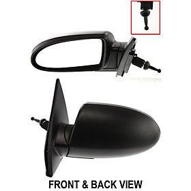 Manual remote side view door mirror assembly driver's left manual fold