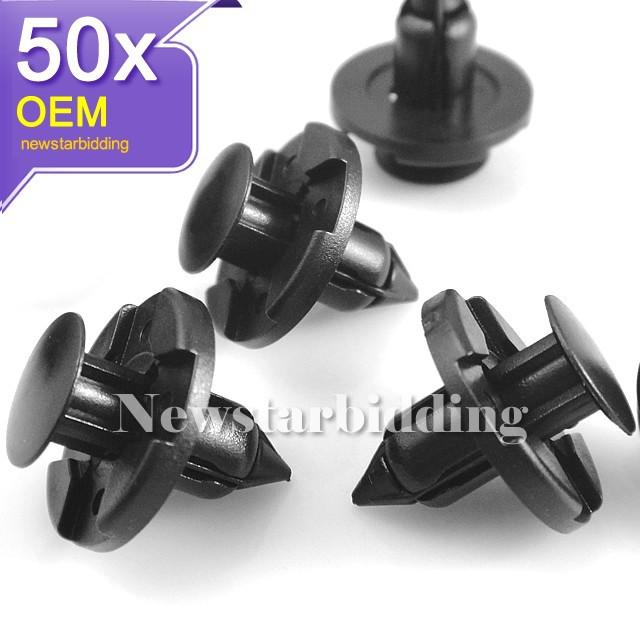 New 50x oem bumper clips for nissan fender push type fascia retainer fastener