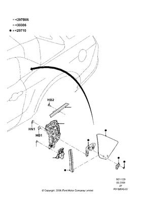 Br3z76297b07a weatherstrip fixed glass 11 mustang