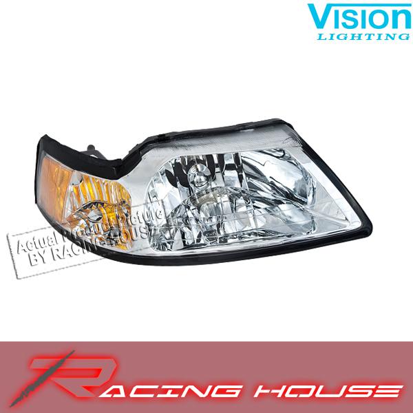 Right passenger side headlight kit unit replacement 1999-00 ford mustang gt