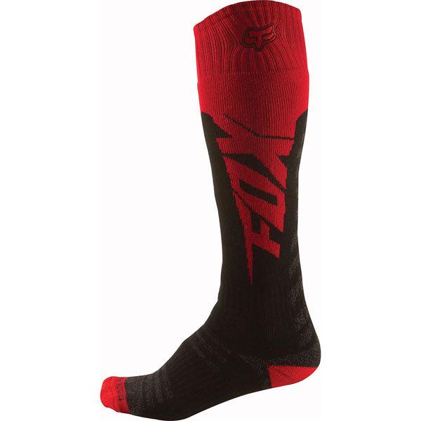 Black/red m fox racing coolmax thick socks