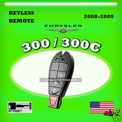 2008 2009 08 09 chrysler 300 300c keyless remote key