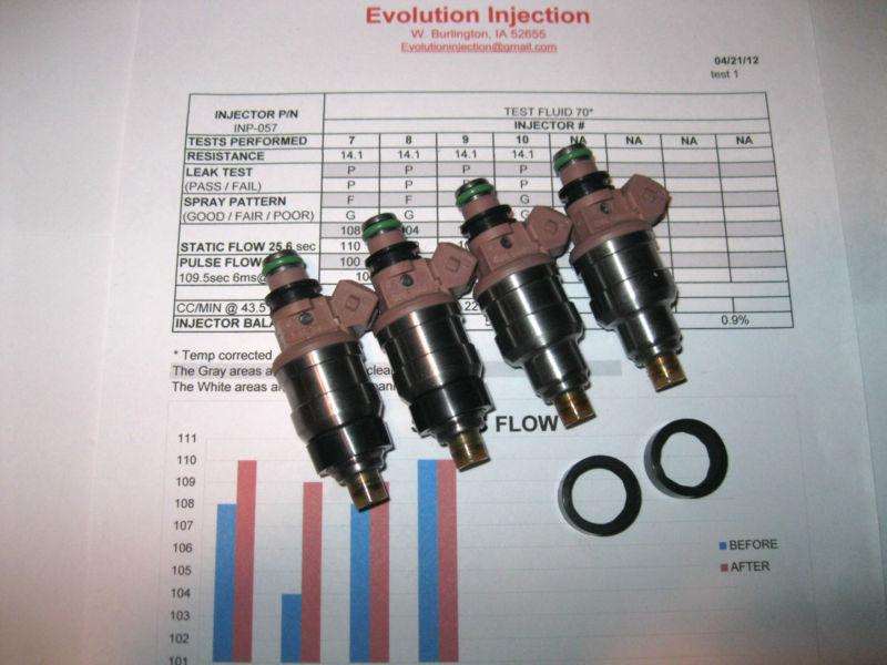 Flow balanced 560cc fuel injector evolution civic integra eclipse talon turbo