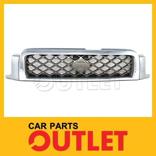 1999-2001 nissan pathfinder front grille graphite mesh insert chrome molding xe