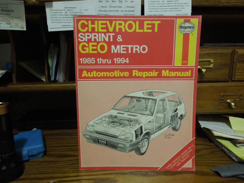 1985 to 1994 cheve sprint geo metro repair manual haynes