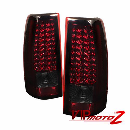 New smokey red left+right led tail light lamp assembly silverado/sierra v8 truck