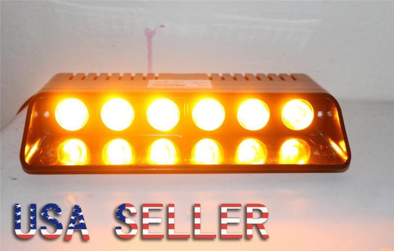 6led 6w car truck strobe windshield flashing dash lights 16mode amber