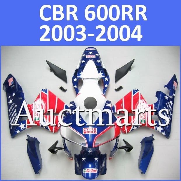 Fit honda 03 04 cbr600rr cbr 600 rr 2003 2004 fairing kit abs plastics a55 d13