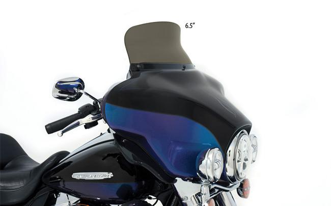 Memphis shades 6.5" smoke spoiler windshield harley dresser 96-14