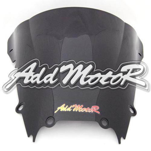 Double bubble black windshield motorcycle windscreen for yzf r6 98-02