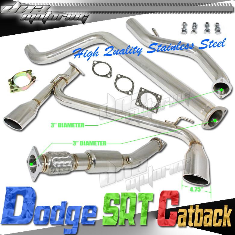 Neon 03-05 srt-4/srt4 stainless catback cat back+down pipe exhaust system cat 