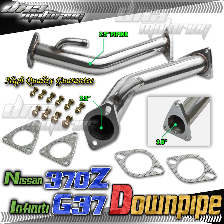 Stainless turbo downpipe test pipe 08-11 nissan 370z fairlady z34 infiniti g37 