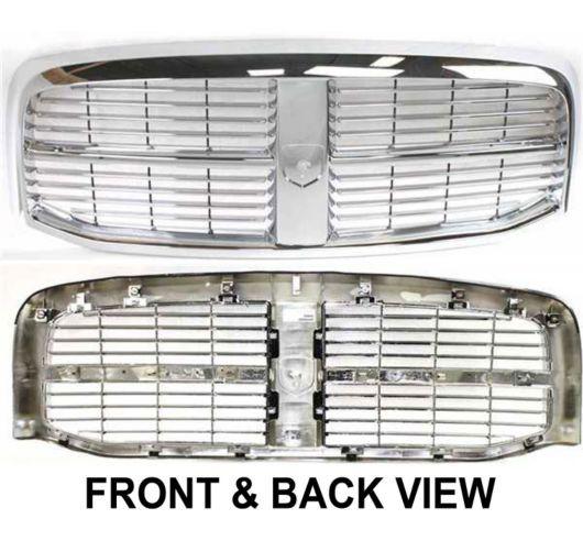 06-08 dodge ram pickup truck chrome front end grille grill
