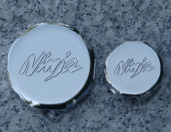 Kawasaki ninja zx6 zx6r zx9 zx10 chrome fluid cap set