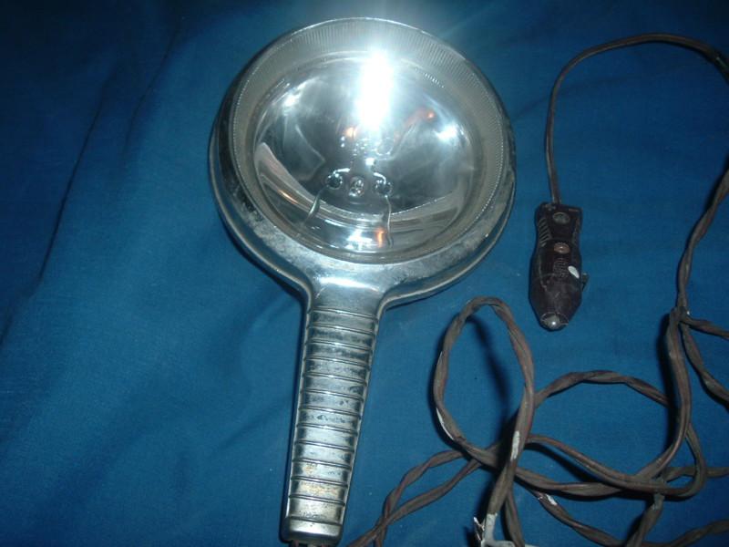 Spotlight--vintage 1950's-60's,12 volt westinghouse handheld chrome spotlight 